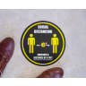 Distance Of 6ft Round Social Distancing Stickers - Social Distancing, Floor Stickers, Wall Stickers, Social Distancing Stickers, Stay Apart, 6ft Apart, 6 Feet Apart, 6 Ft Social Distance, 6 Feet Social Distance, 6ft Social Distancing, 6 Ft Social Distancing, Social Distancing