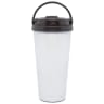17 Oz. Custom Printed Travel Coffee Tumblers With Handle White - Stainless Steel