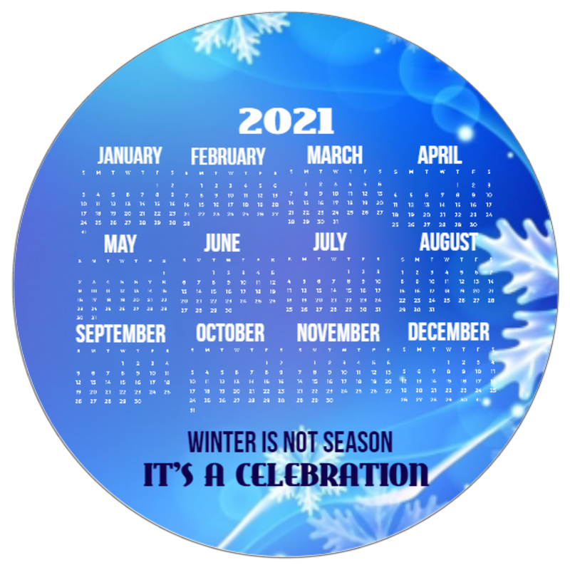 Full Color 2021 Calendar Circle Mouse Pads | Calendars